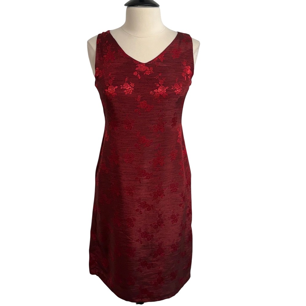 Design by Brigid Women's Vintage Sleeveless Structured Sheath Midi Dress
